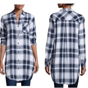 Like‎ New Sawyer button shirtdress from Rails, Size Medium, Cobalt White Plaid